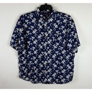 Men’s Untuck It Button Down Shirt / Short Sleeve / Floral Print / Size XL